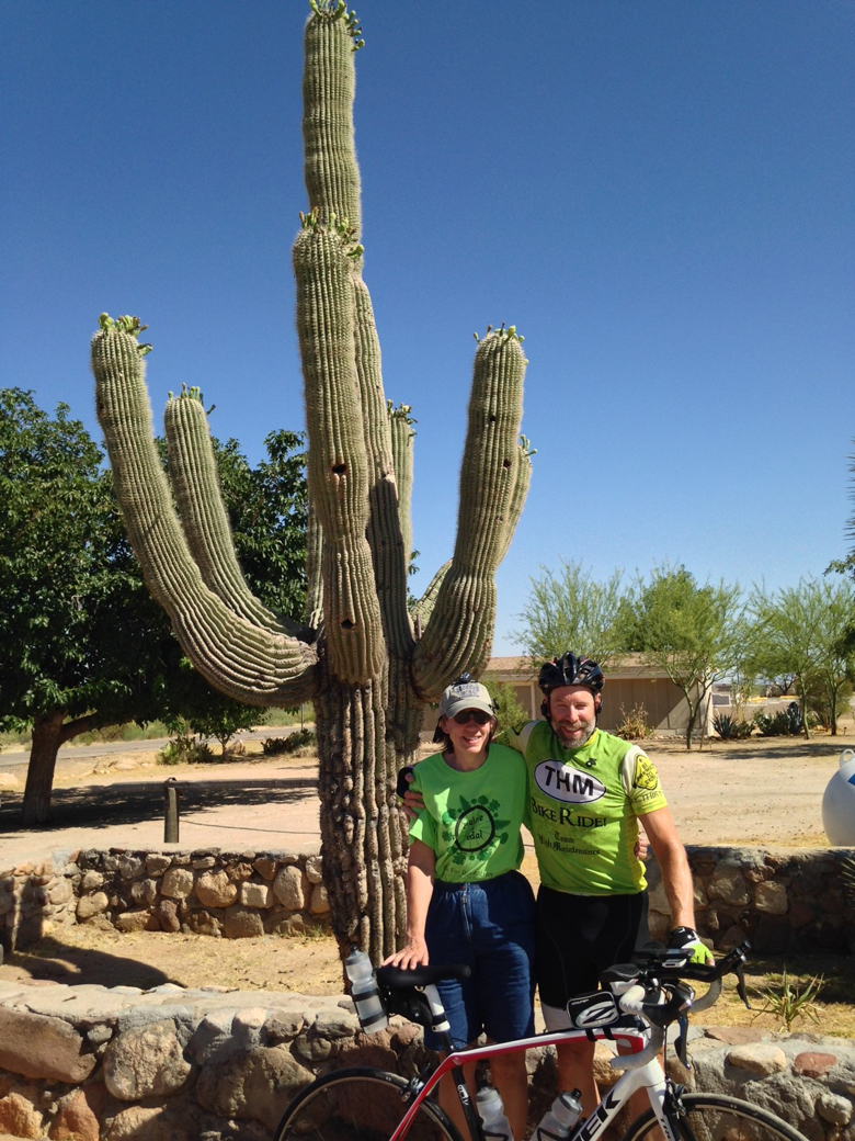 Keith & Ellen - on the way west - at Congress, AZ